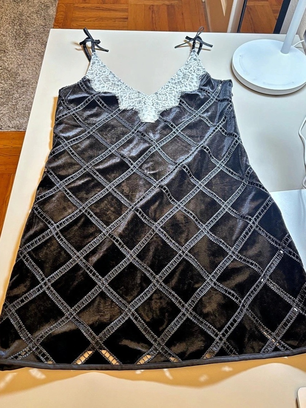 Black & Gray Geometric Mini Dress Like New